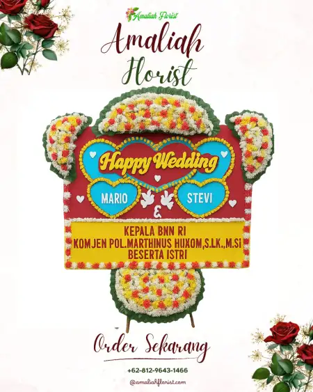 Papan Bunga Pernikahan Ngipak